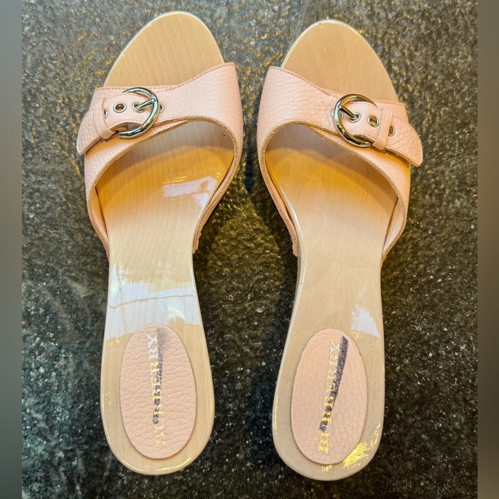 Burberry Pink Slide Sandals 38 - Picture 5 of 11